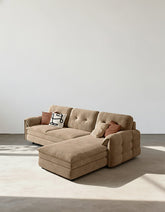 Albrecht Corner Sofa Bed With Storage, Suede More Colors
