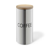 Zack Cera Premium Brushed Stainless Steel Coffee Canister - Airtight Freshness Guardian