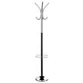 Drew Black and Chrome Floor Standing Coat Stand