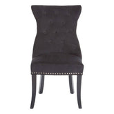 Regents Park Black Cotton Velvet Dining Chair
