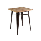 Aldgate Copper Effect Side Table in Powder Coated Metal and Wood