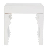Luis White High Gloss Side Table