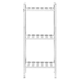 Dara 3 Tier Chrome Shelf Unit with Slatted Sides