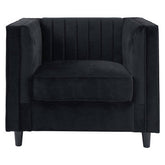 Farah Black Velvet Chair