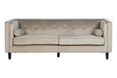 Felisa 3 Seat Mink Velvet Sofa