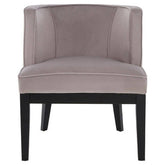 Daxton Light Grey Velvet Curved Back Chair