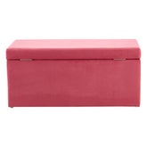 Mia Pink Velvet Kids Ottoman