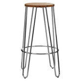District Chrome Hairpin Stool