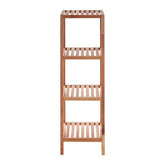 ARLA 4 Tier Walnut Wood Bathroom Shelf Unit