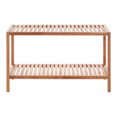ARLA Walnut Wood Two Tier Storage Shelf Unit