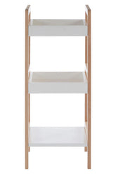 ARLA 3 Tier Bathroom Shelf Unit With Birchwood Frame