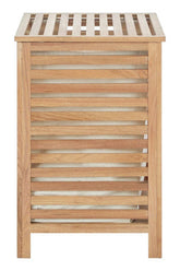 Arla Walnut Wood Laundry Hamper with Lining