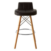 Stockholm Black Leather Effect Bar Stool