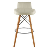 Stockholm White Leather Effect Bar Stool