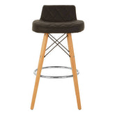 Stockholm Black Leather Effect Seat Bar Stool