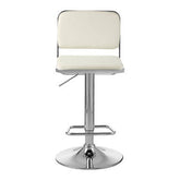 Stockholm White Seat And Chrome Base Bar Stool