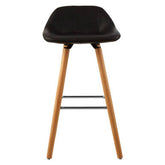 Stockholm Black Faux Leather Bar Stool