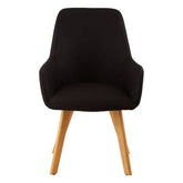 Stockholm Black Dining Chair with Angular Legs