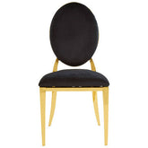 Sarita Stackable Gold Finish Dining Chair