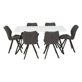 Weston Marble Effect Dining Table With 6 Chairs Set