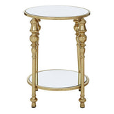 Marcia 2 Tier Gold Finish Side Table