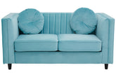 Farah Two Seat Green Velvet Sofa