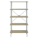Bradbury Five Tier Natural Oak Shelf Unit