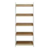 Bradbury Five Tier Natural Oak Ladder Shelf Unit