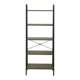 Bradbury Five Tier Dark Oak Veneer Ladder Shelf Unit