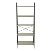 Bradbury Five Tier Grey Oak Veneer Ladder Shelf Unit