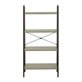 Bradbury Four Tier Grey Oak Veneer Ladder Shelf Unit