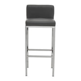 Baina Dark Grey And Chrome Finish Bar Chair