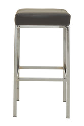 Baina Dark Grey And Chrome Finish Bar Stool