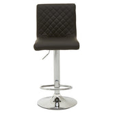 Baina Black And Chrome Bar Stool With Round Base