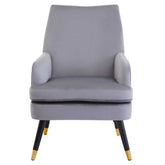 Loretta Grey Velvet Accent Chair