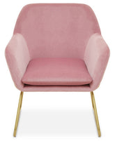Xander Pink Velvet Modern Accent Chair