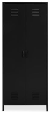 Academy Black Two Door Locker Style Wardrobe