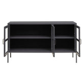 Acier Three Door Grey Metal Sideboard