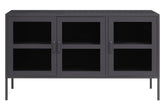 Acier Three Door Grey Metal Sideboard