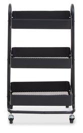 Acero Three Tier Black Metal Trolley