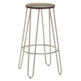 District Barstool with Silver Metal Legs