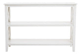 Heritage Three Shelf Large White Bookcase