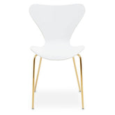 Laila White Seat And Gold Finish Legs Dining Chair