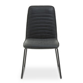 New Foundry Black Leather Effect Chair