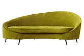 Hasina Three Seat Olive Velvet Sofa