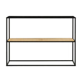 Depok 2 Tier Rattan And Metal Console Table