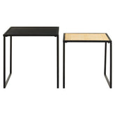 Depok Rattan And Metal Nest Of Two Tables