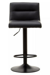 Baina Black Leather Effect Bar Stool