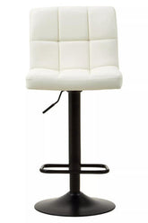 Baina White Faux Leather Bar Chair