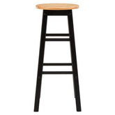 Chester Black and Natural Wood Kitchen or Bar Stool